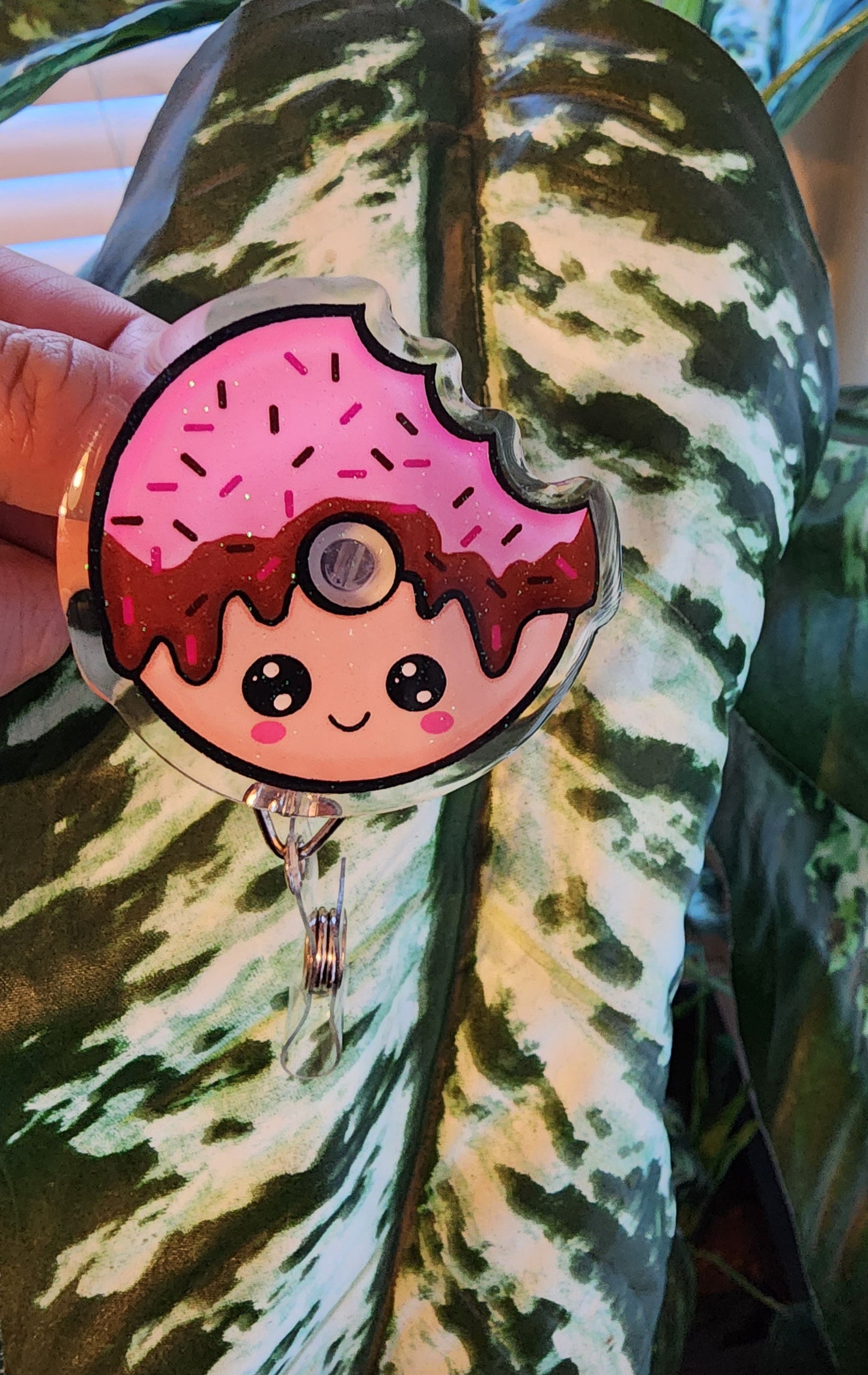 Glitter Donut Badge