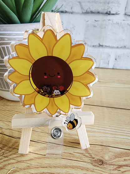 Sunflower Liquid Shaker Badge