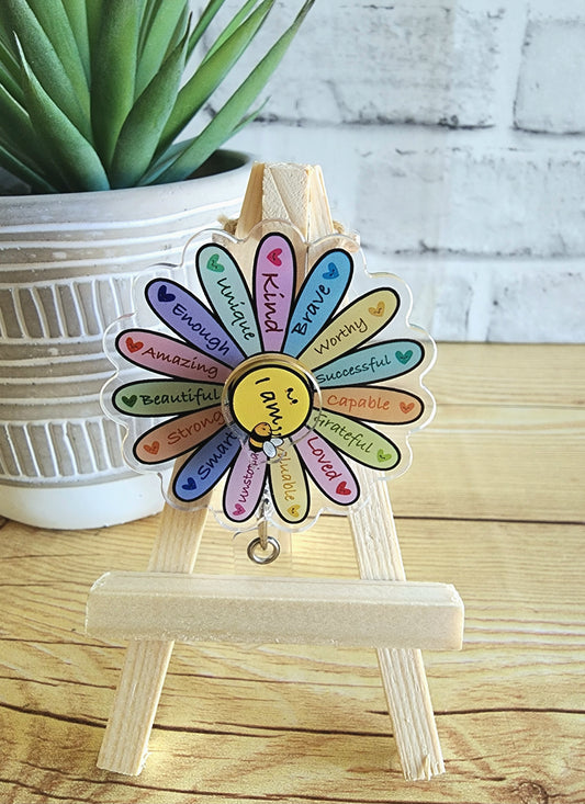 Affirmation "I am" Spinner Badge